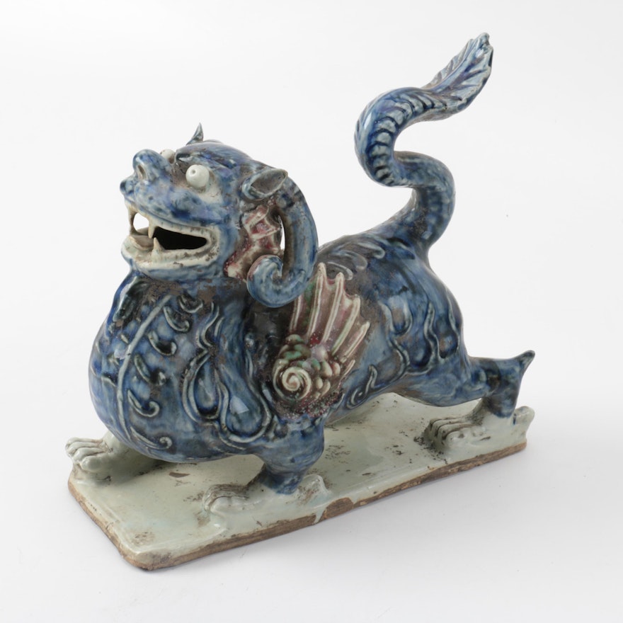 Chinese Ceramic Guardian Lion