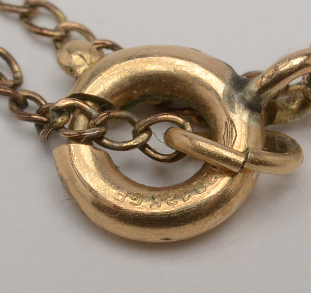 Vintage 10K Esemco Cross Pendant with 14K Gold Chain