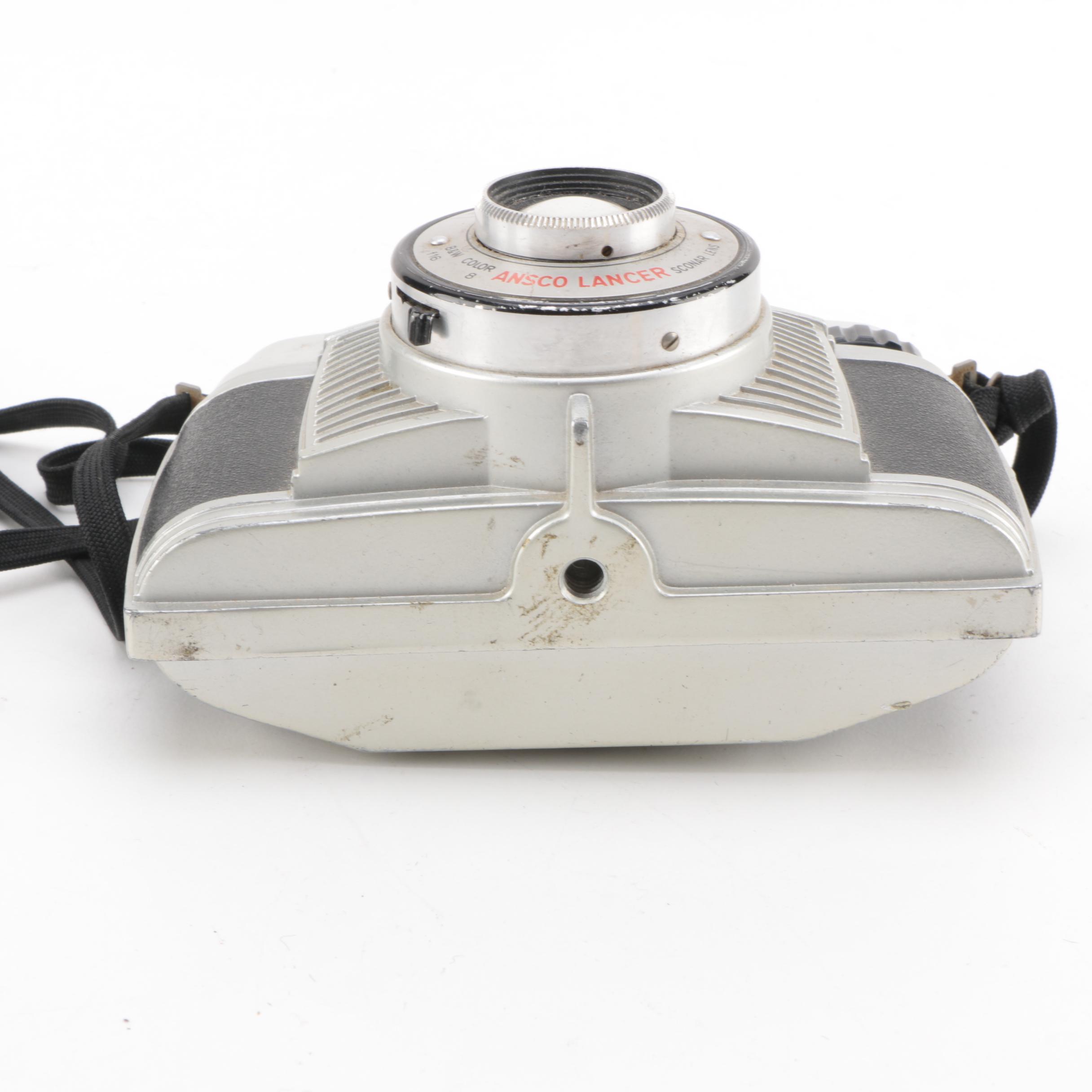 Vintage Minox Wetzlar, Voigtlander, Ansco Lancer, and Kodak Brownie Reflex Cameras