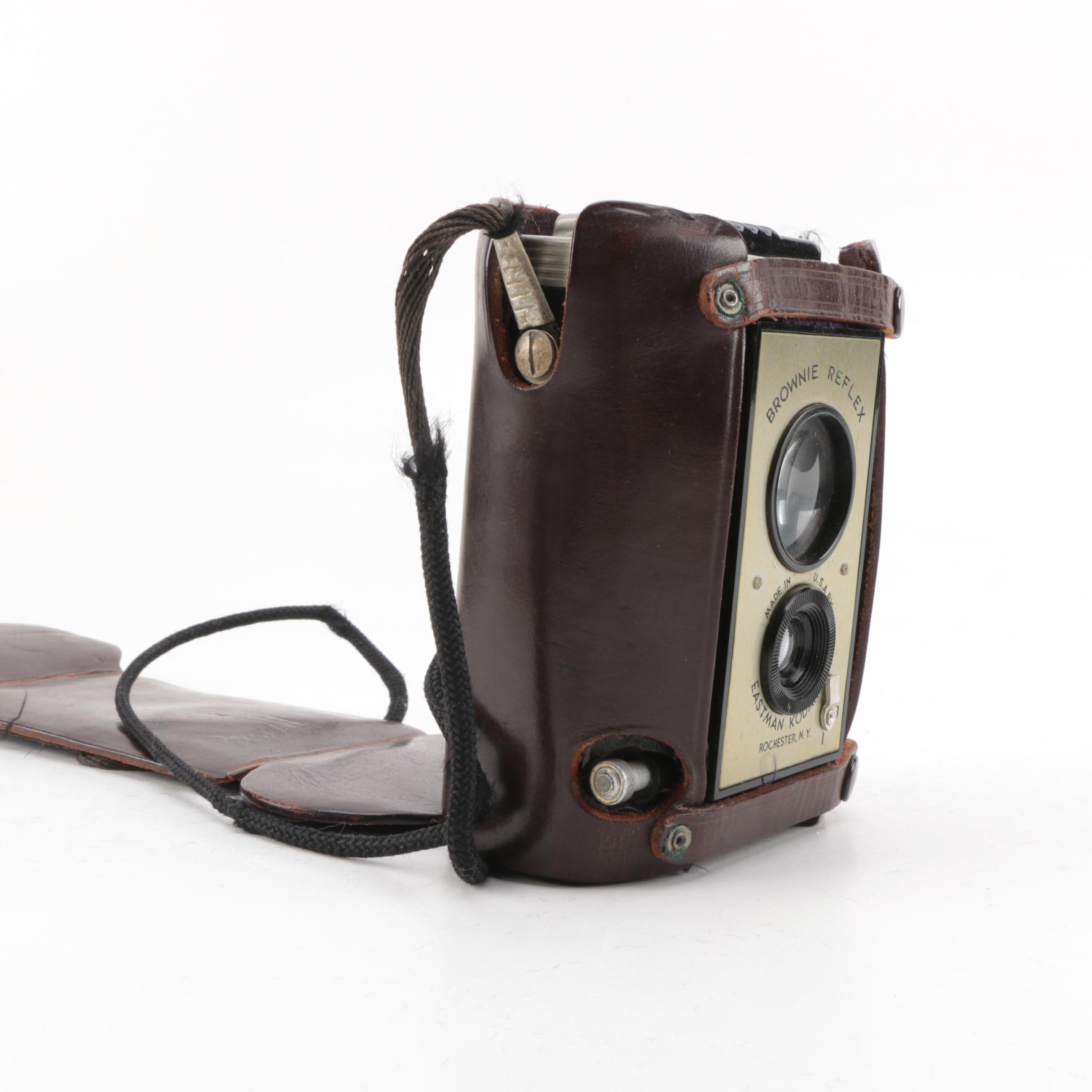 Vintage Minox Wetzlar, Voigtlander, Ansco Lancer, and Kodak Brownie Reflex Cameras