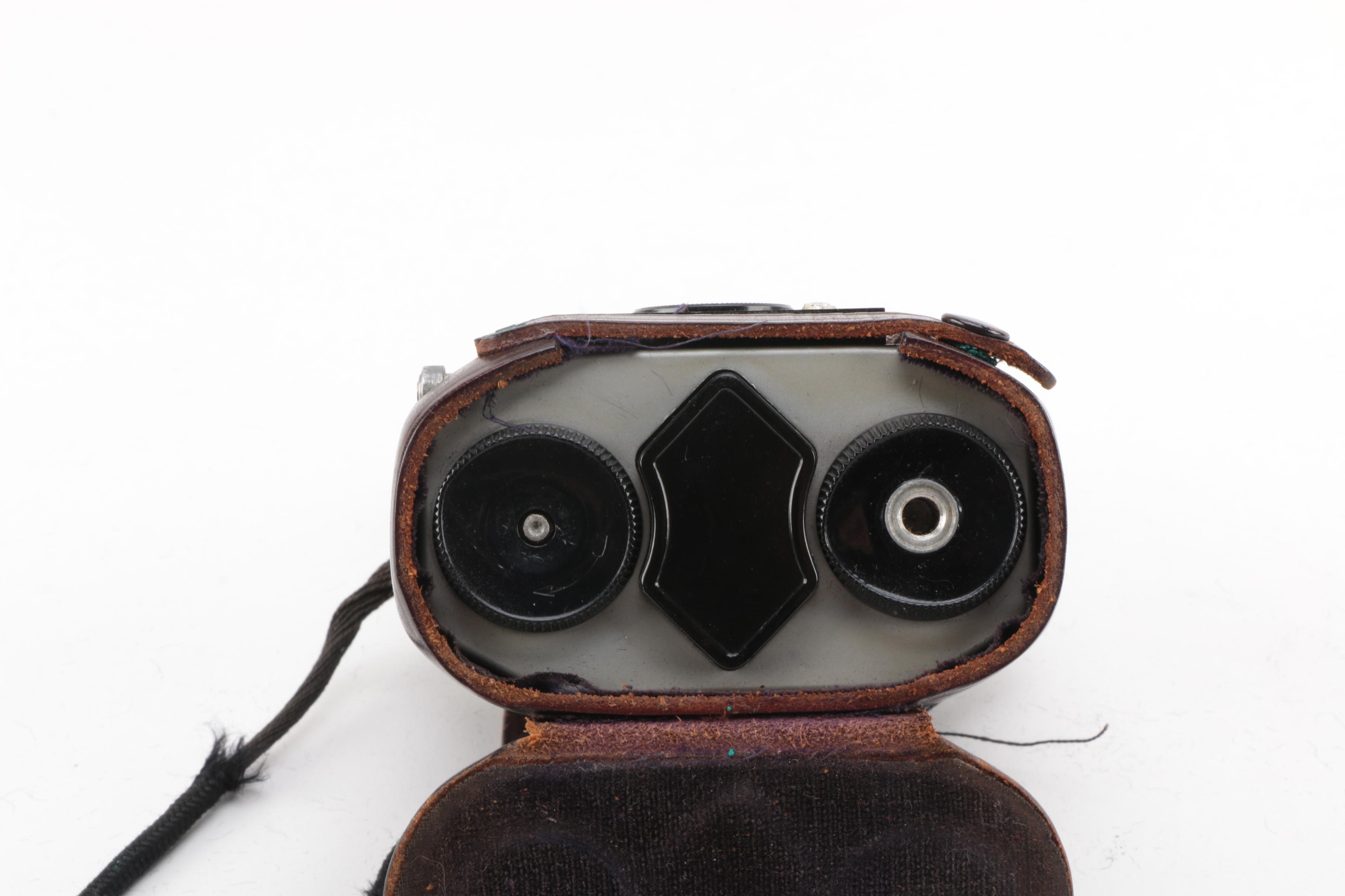 Vintage Minox Wetzlar, Voigtlander, Ansco Lancer, and Kodak Brownie Reflex Cameras