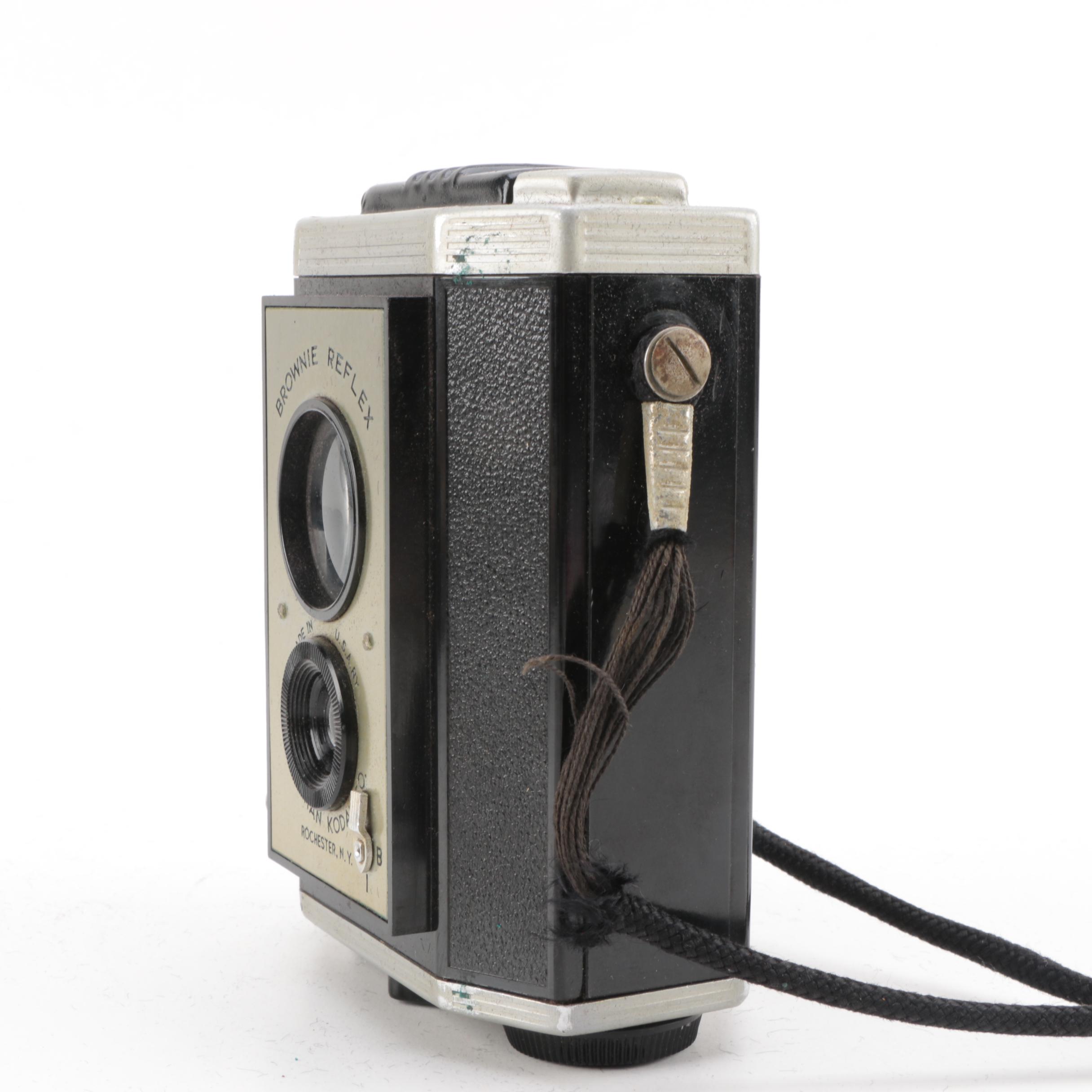 Vintage Minox Wetzlar, Voigtlander, Ansco Lancer, and Kodak Brownie Reflex Cameras