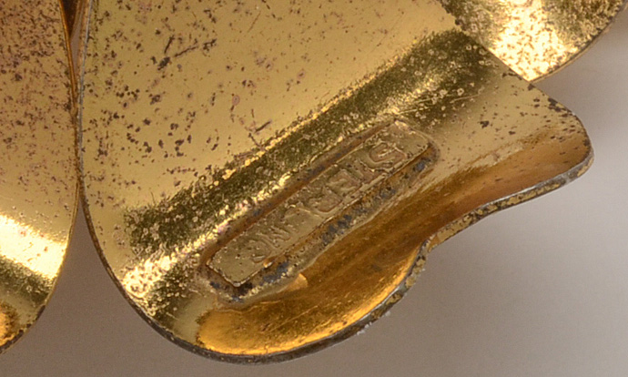 Sterling Silver Floral Brooch with Gold Wash