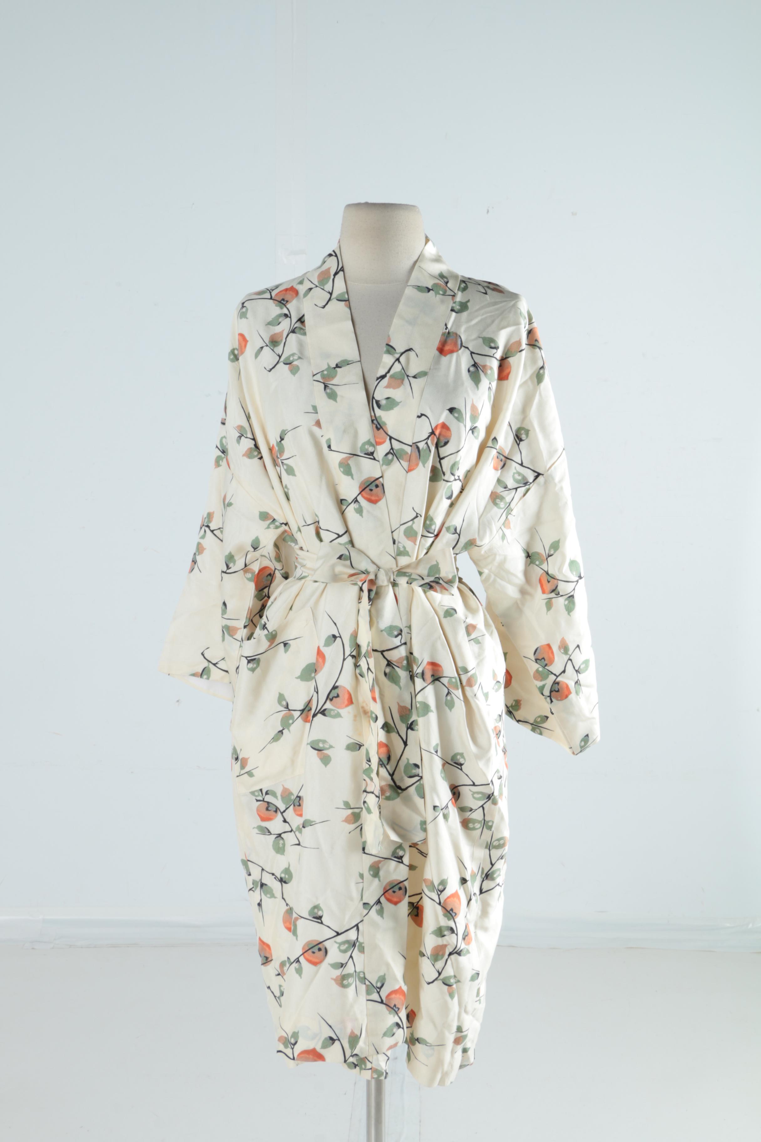 Women's Vintage Silk Robe