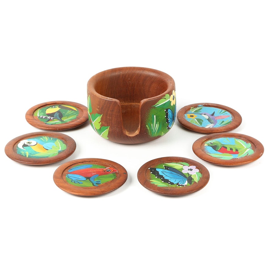 Hand-Painted Costa Rican Coaster Set