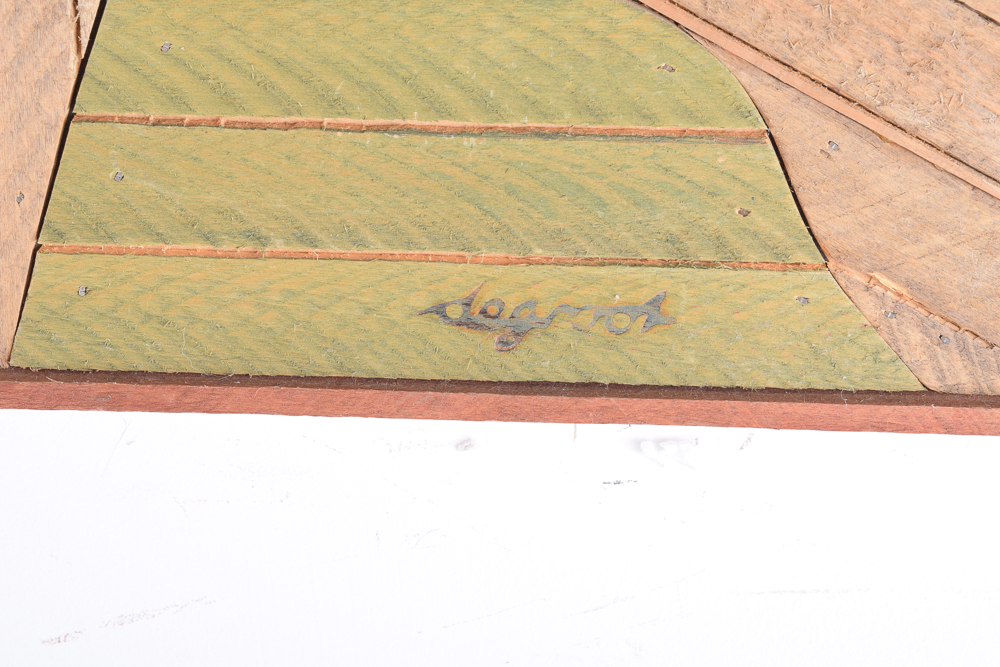 Theodore DeGroot Lath Art Wall Hanging of Covered Bridge