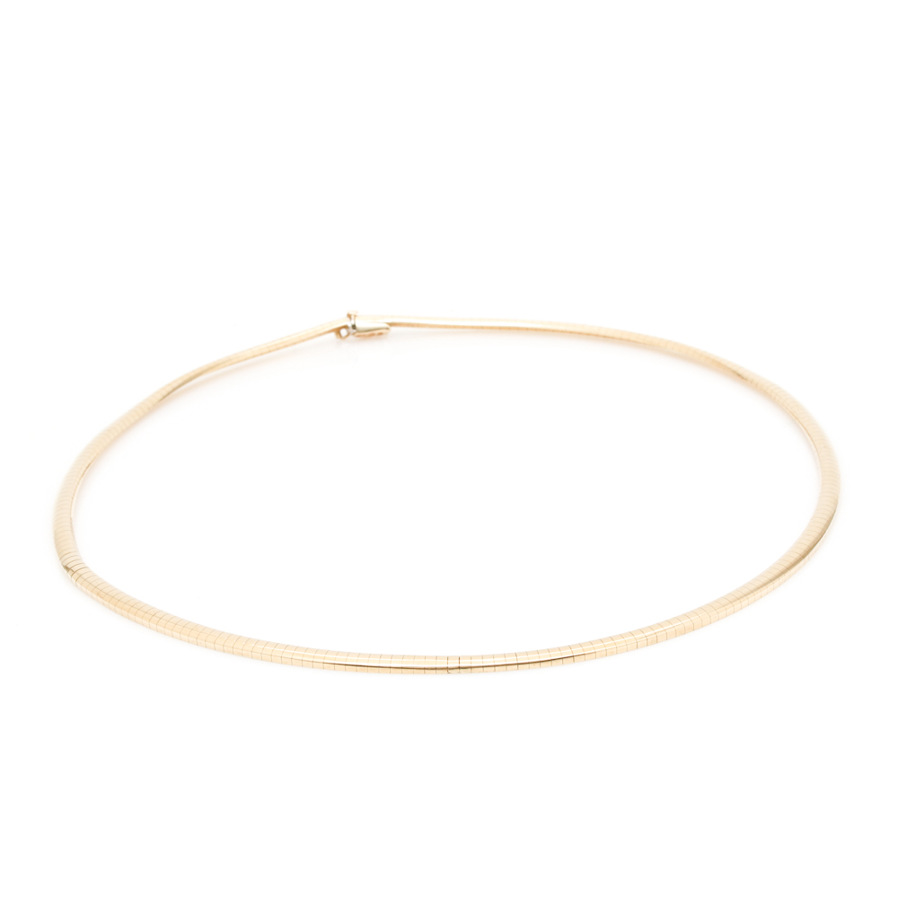 10K Yellow Gold Omega Necklace