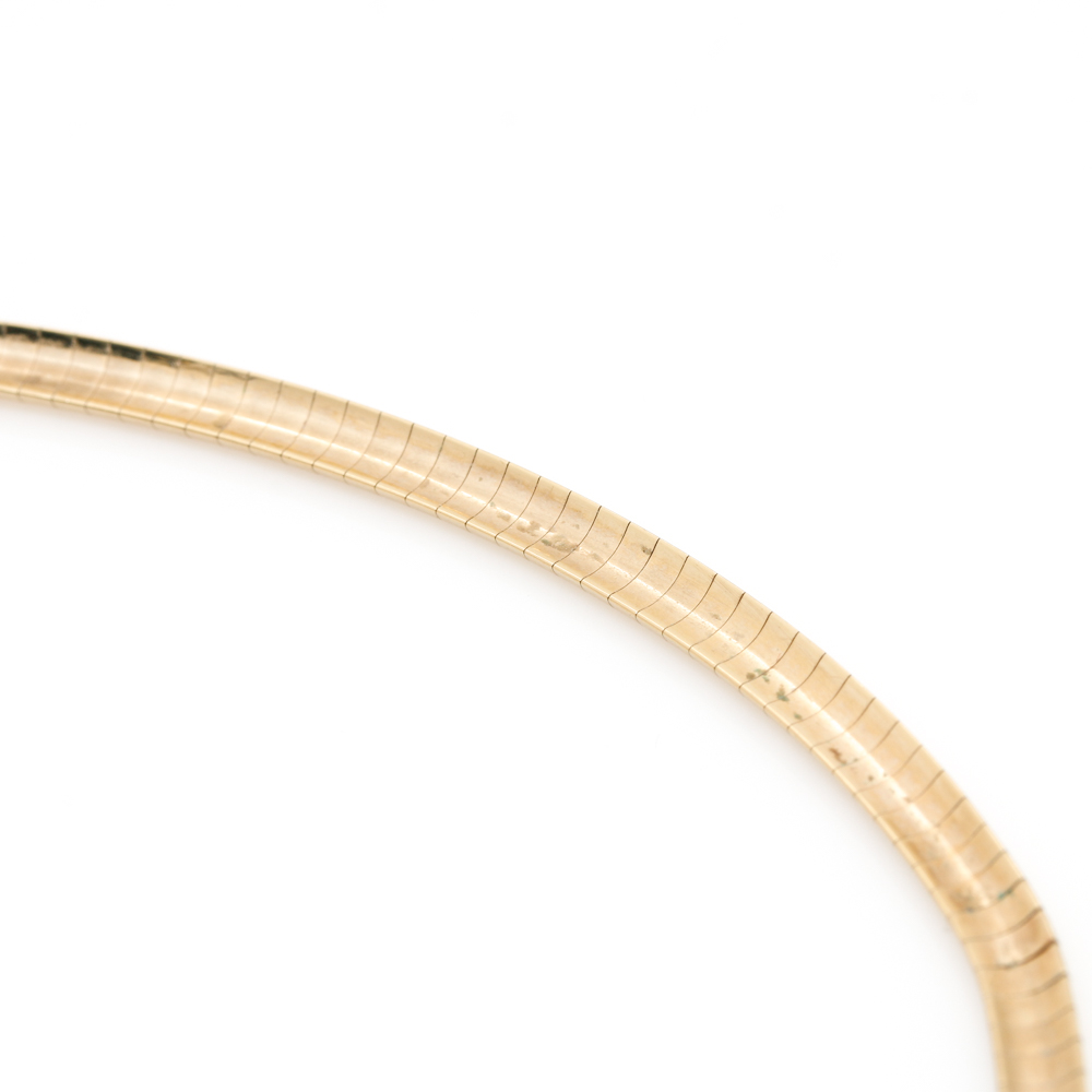 10K Yellow Gold Omega Necklace