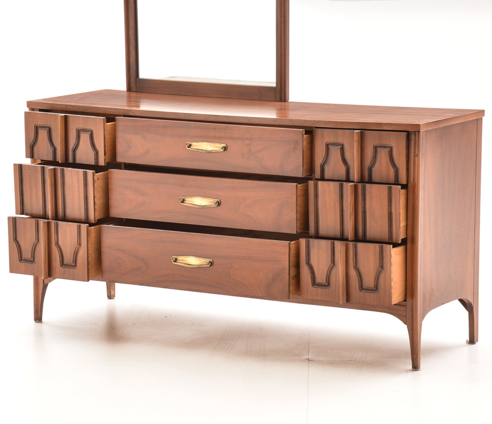 Kent Coffey "Marquee Modern" Dresser and Mirror