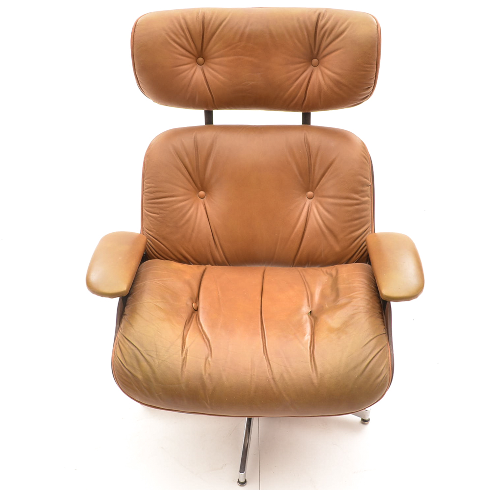 Eames Style Lounge Chair and Ottoman