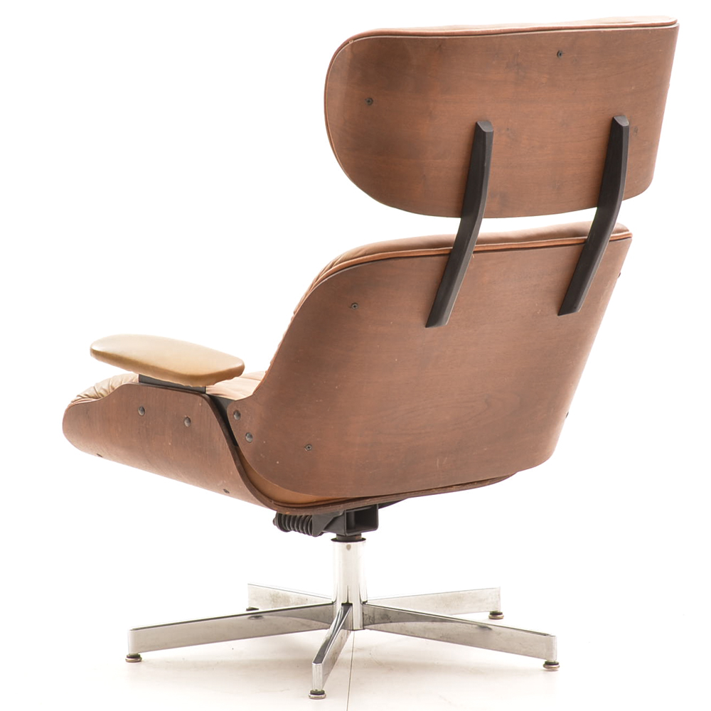Eames Style Lounge Chair and Ottoman