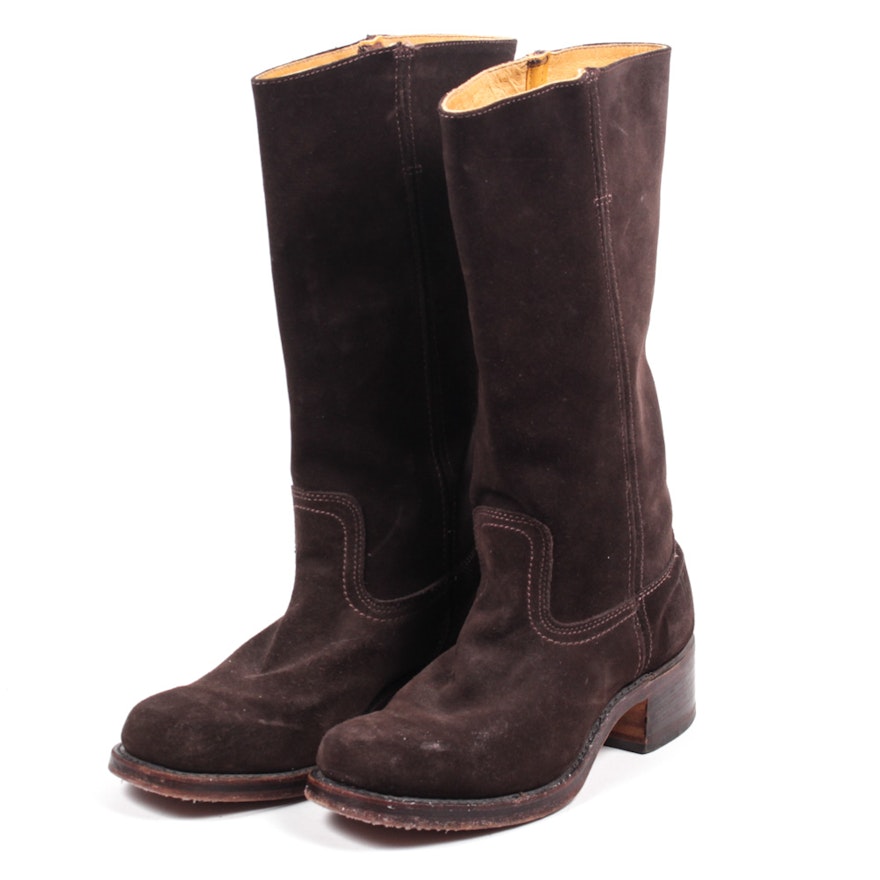 Frye Brown Suede Campus Boots
