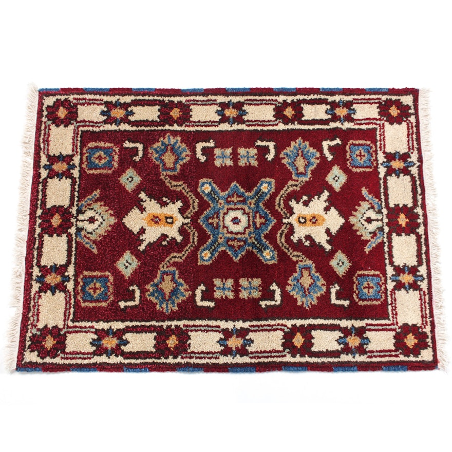 Hand-Knotted Indo-Caucasian Kazak Rug