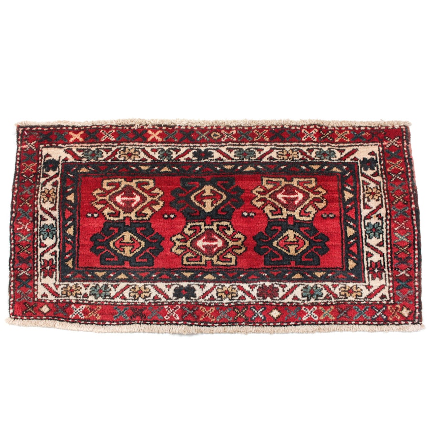 Semi-Antique Hand-Knotted Persian Heriz Rug