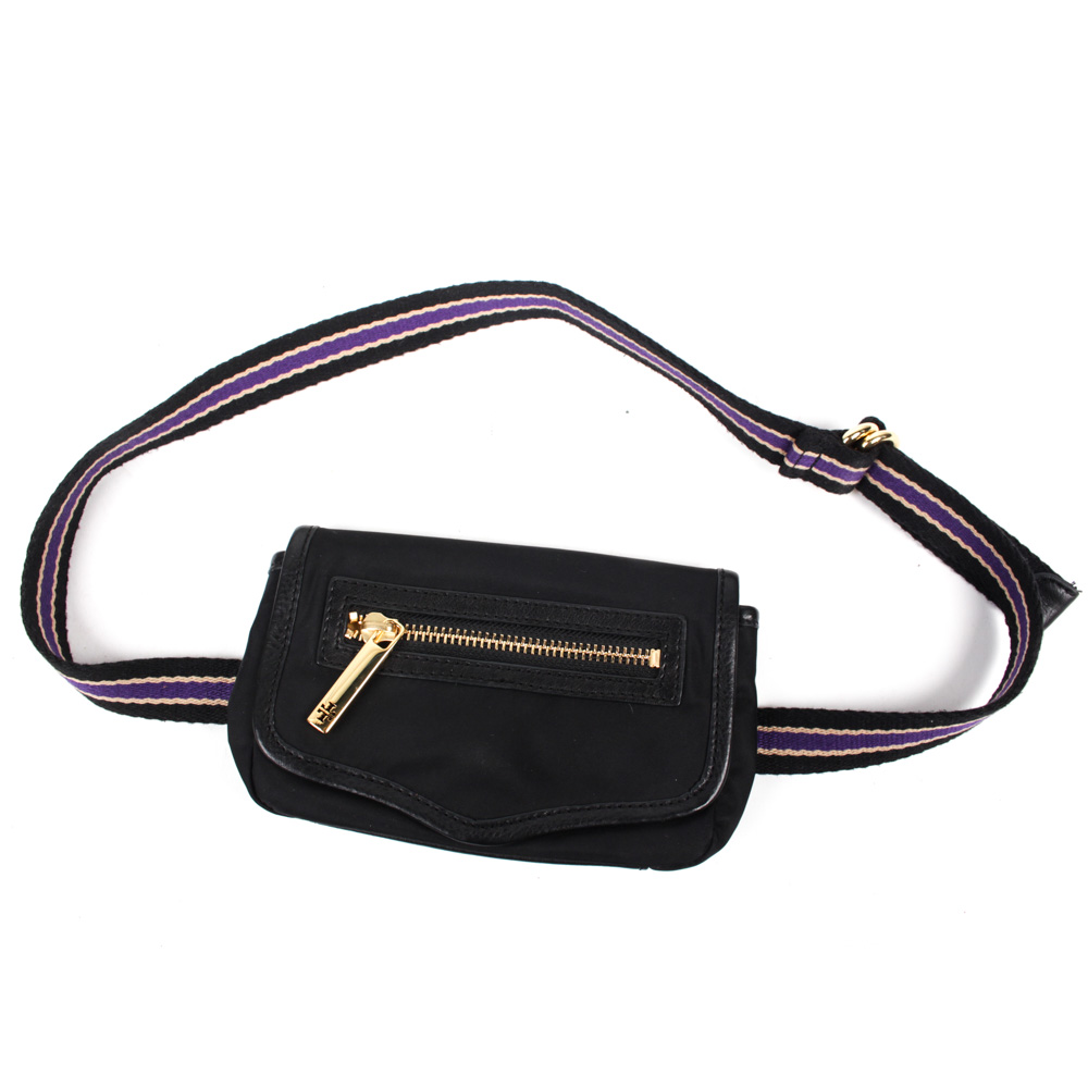 Tory Burch Black Leather Belt Bag