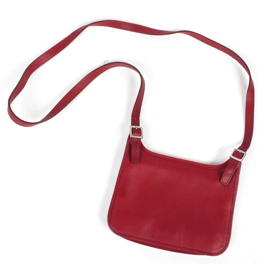 Coach Red Leather Hipster Flap Crossbody Purse