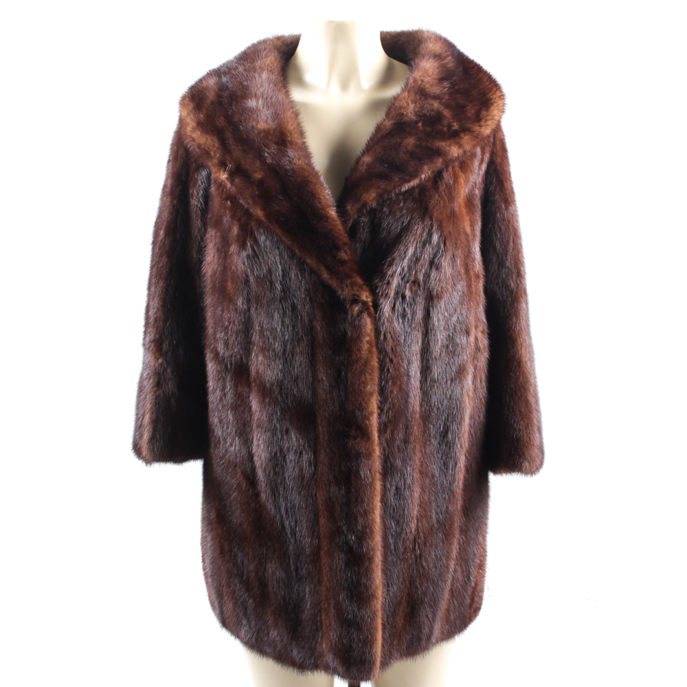 Vintage Mahogany Mink Fur Coat from Arnold Constable