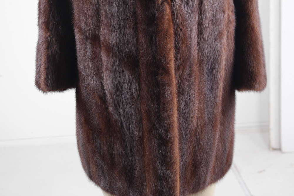 Vintage Mahogany Mink Fur Coat from Arnold Constable