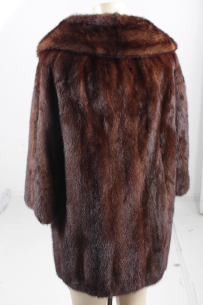 Vintage Mahogany Mink Fur Coat from Arnold Constable