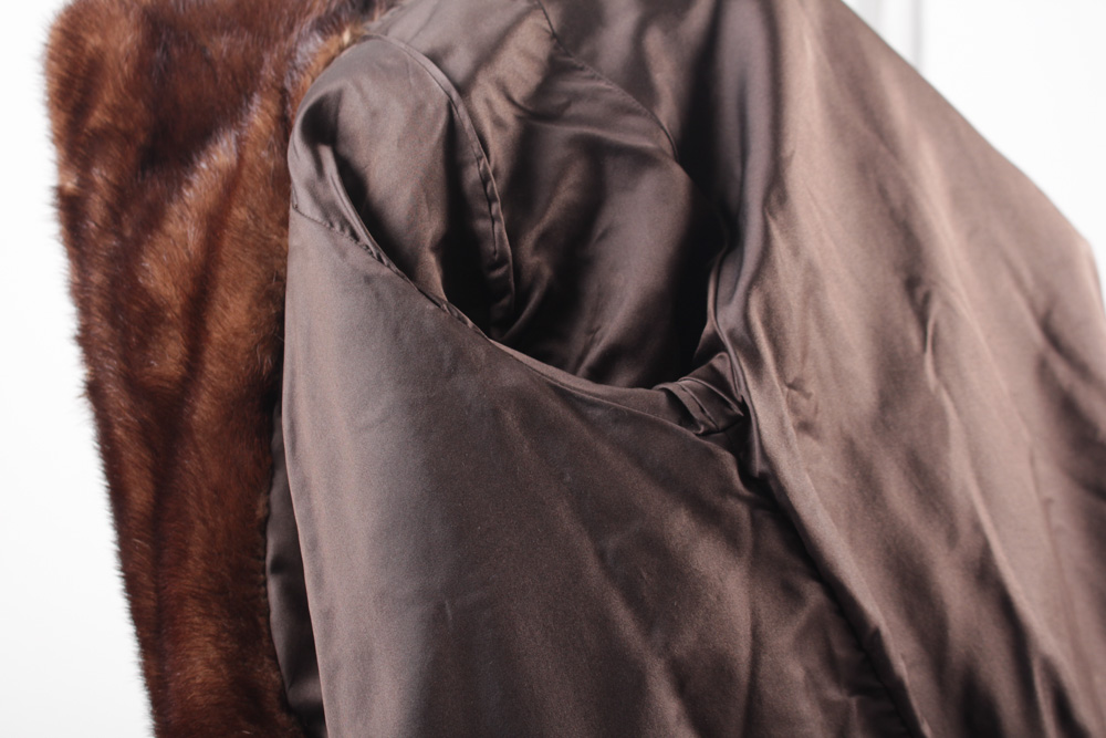 Vintage Mahogany Mink Fur Coat from Arnold Constable