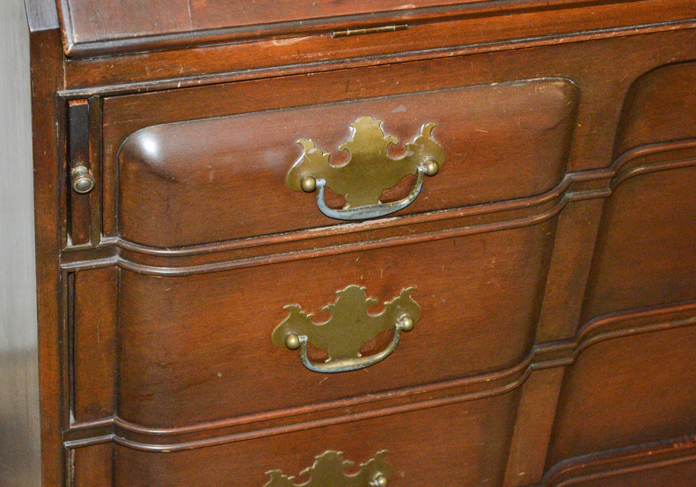 Vintage Colonial Style Mahogany Slant Top Desk