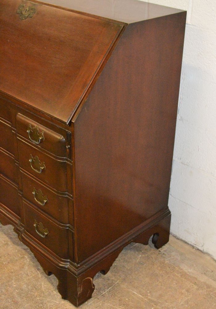 Vintage Colonial Style Mahogany Slant Top Desk