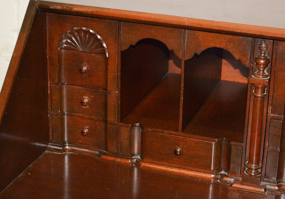 Vintage Colonial Style Mahogany Slant Top Desk