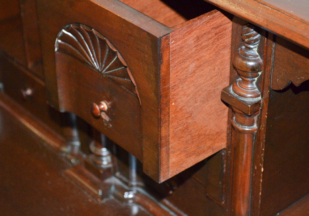 Vintage Colonial Style Mahogany Slant Top Desk