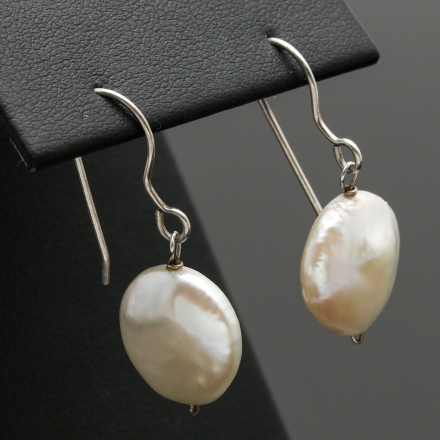 Sterling Silver Cultured Pearl Earrings