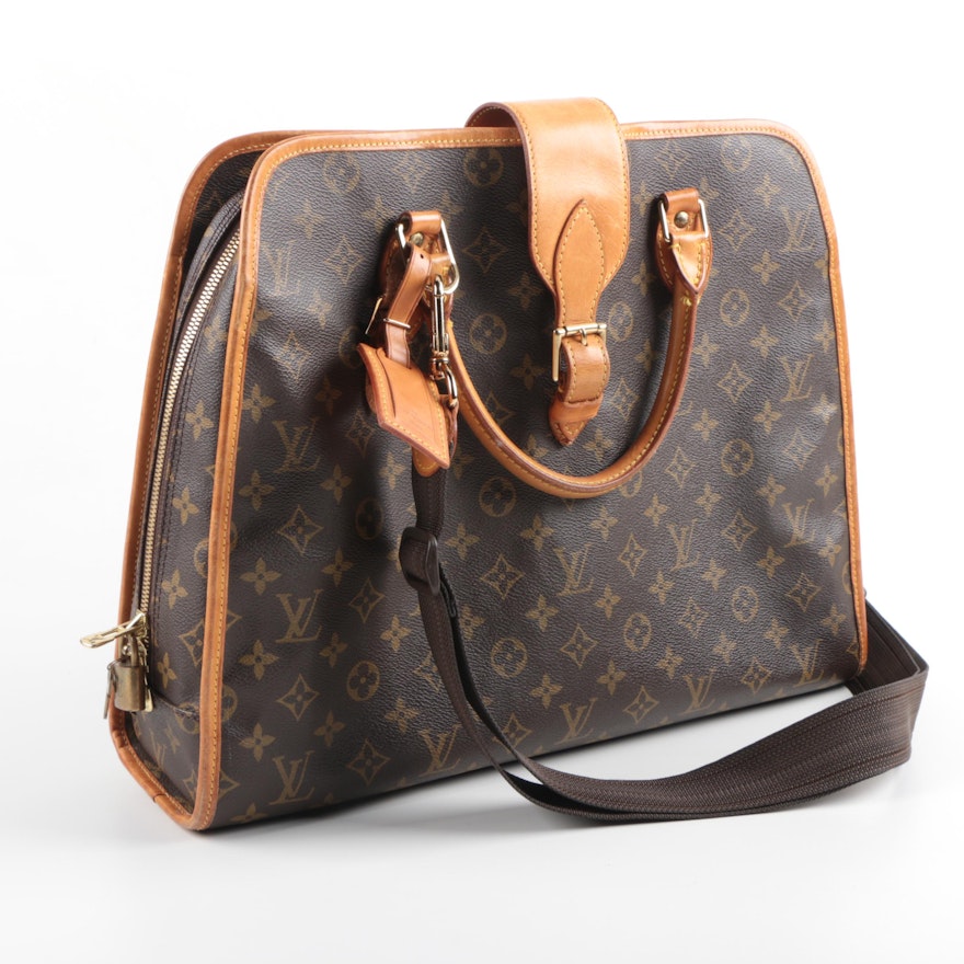 Louis Vuitton Leather and Canvas Briefcase