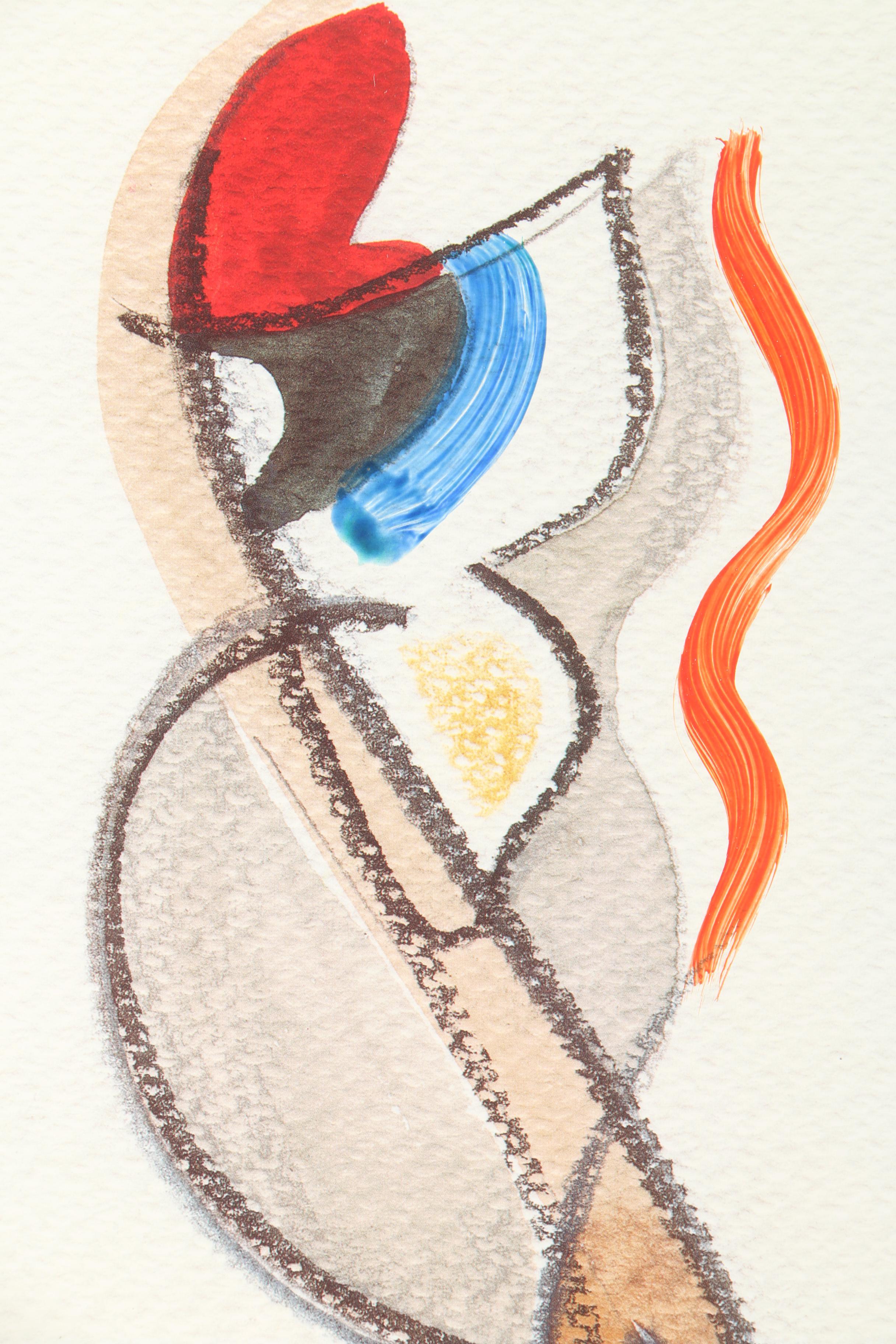 Alfred Gockel Embellished Abstract Offset Lithograph