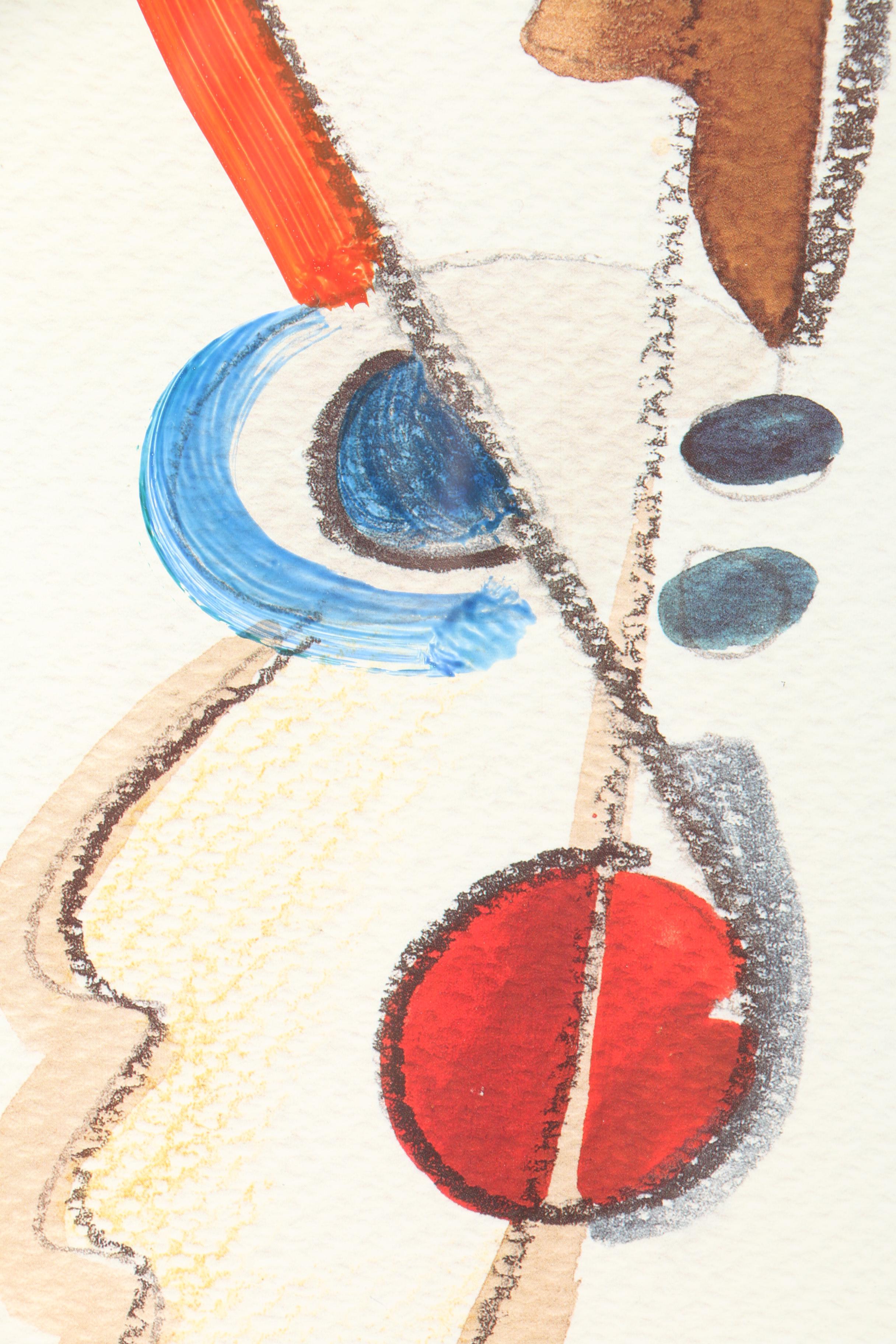 Alfred Gockel Embellished Abstract Offset Lithograph