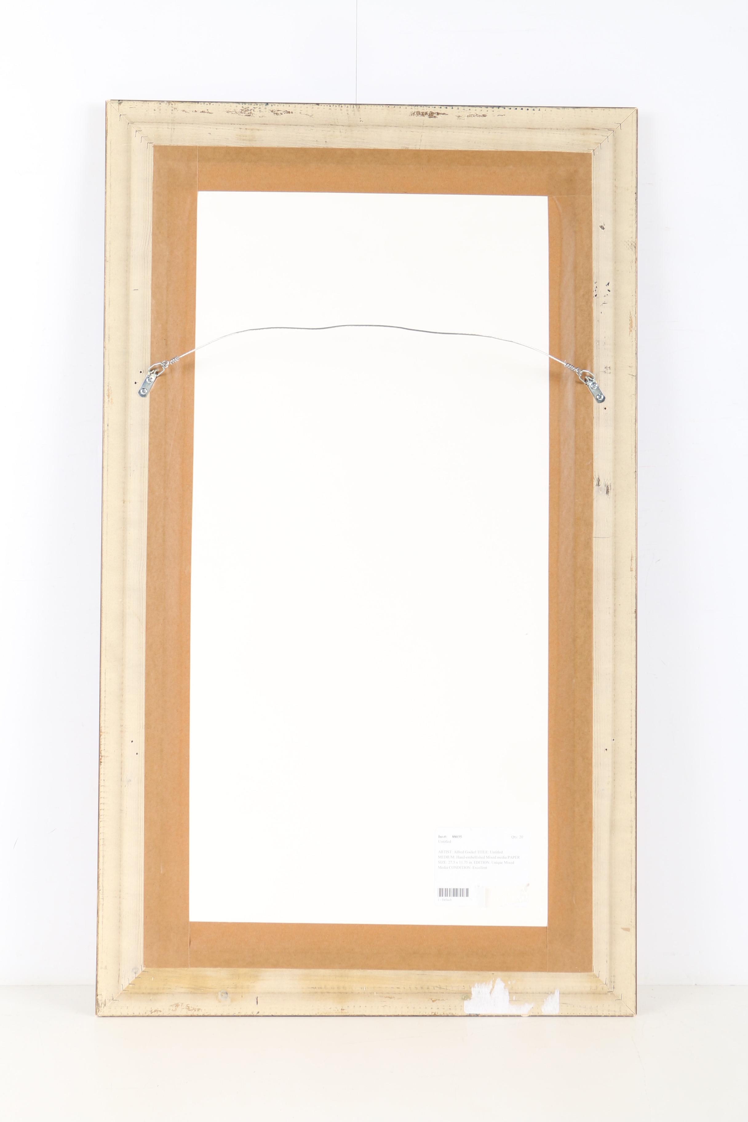 Alfred Gockel Embellished Abstract Offset Lithograph