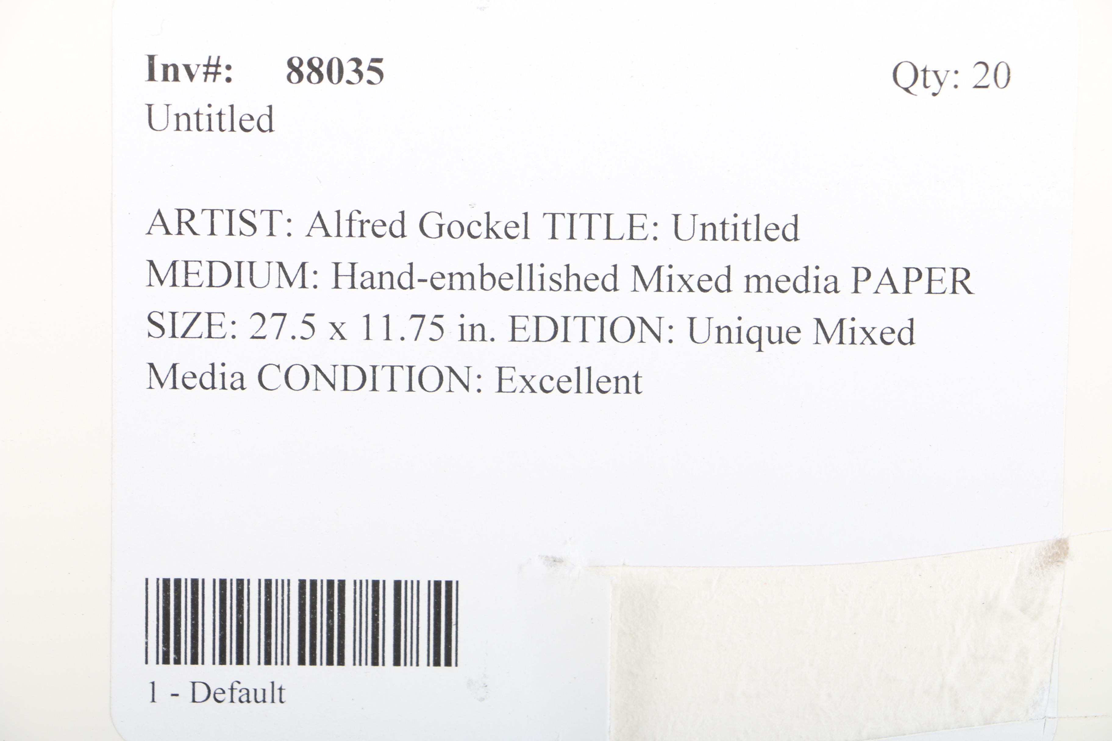 Alfred Gockel Embellished Abstract Offset Lithograph