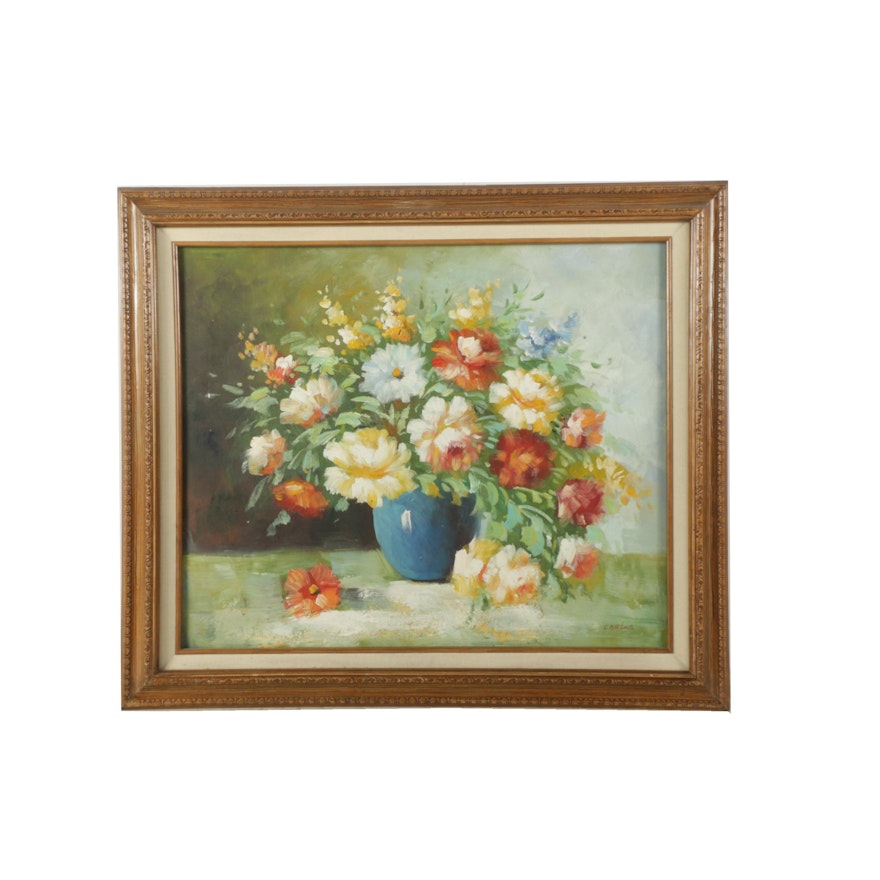 Carlos Oil Painting on Canvas of Floral Still Life