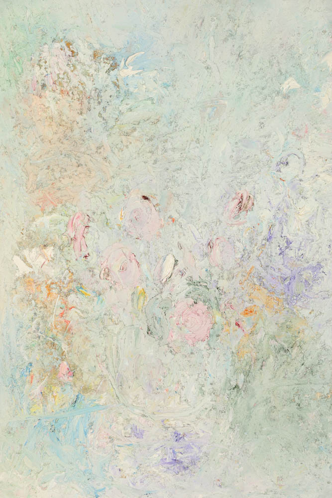 Louis Papp Abstract Oil Painting on Canvas of a Still LIfe