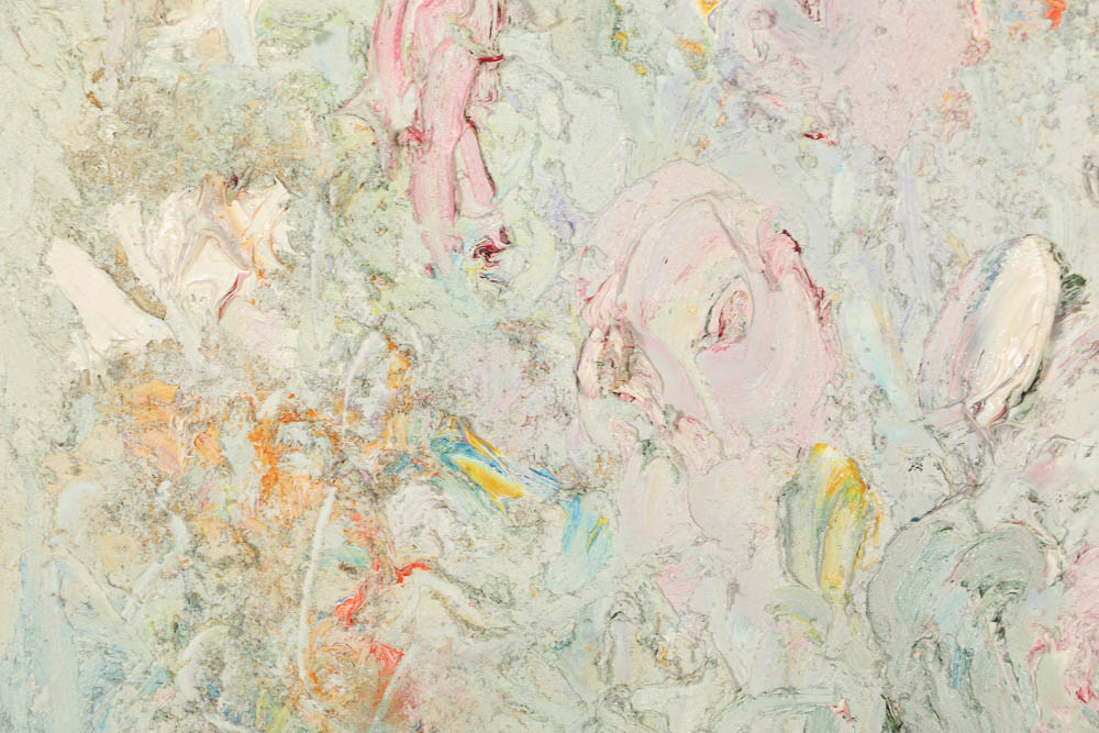 Louis Papp Abstract Oil Painting on Canvas of a Still LIfe