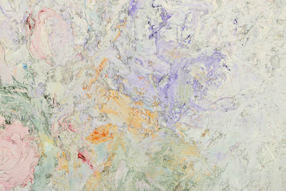 Louis Papp Abstract Oil Painting on Canvas of a Still LIfe