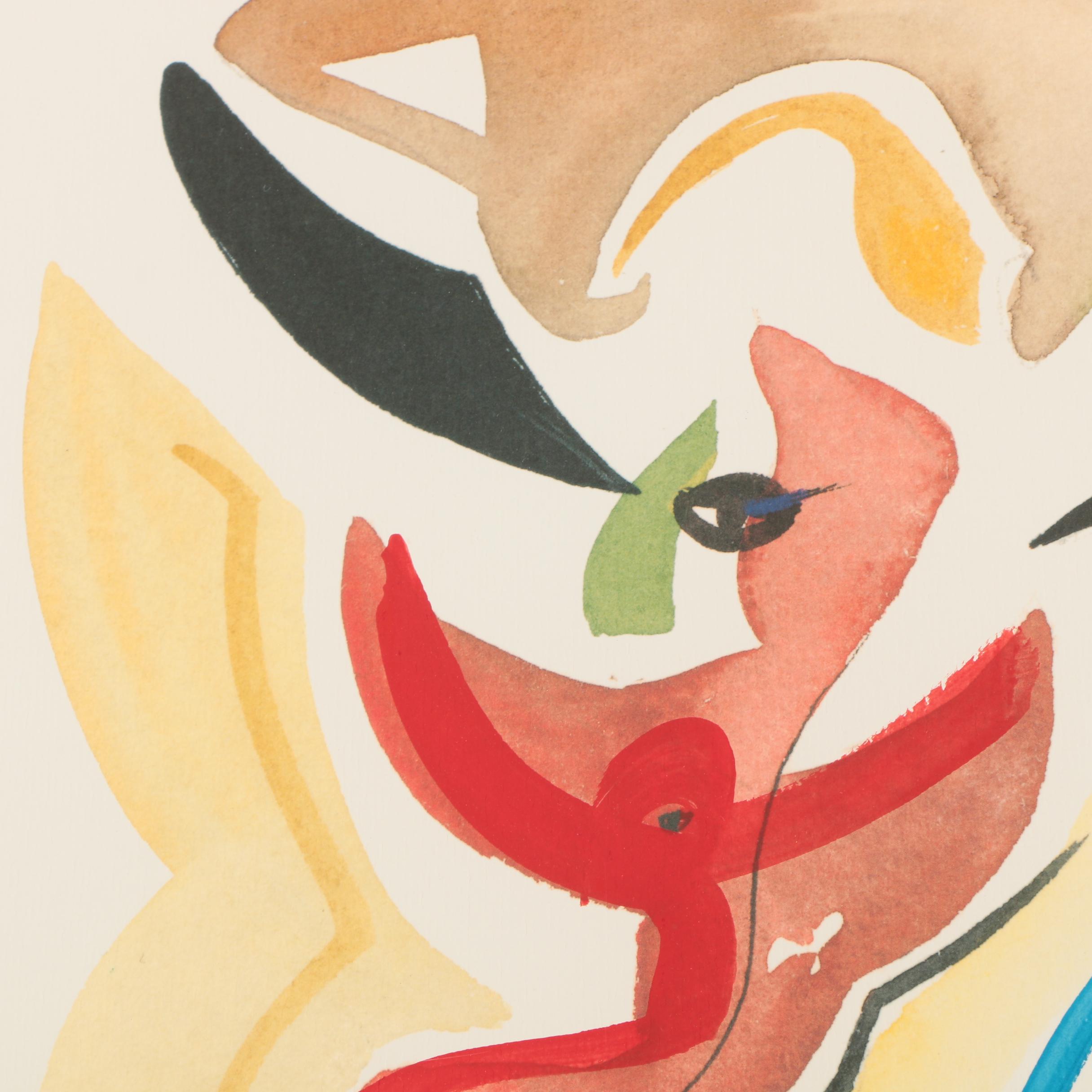 Alfred Gockel Embellished Offset Lithograph on Paper