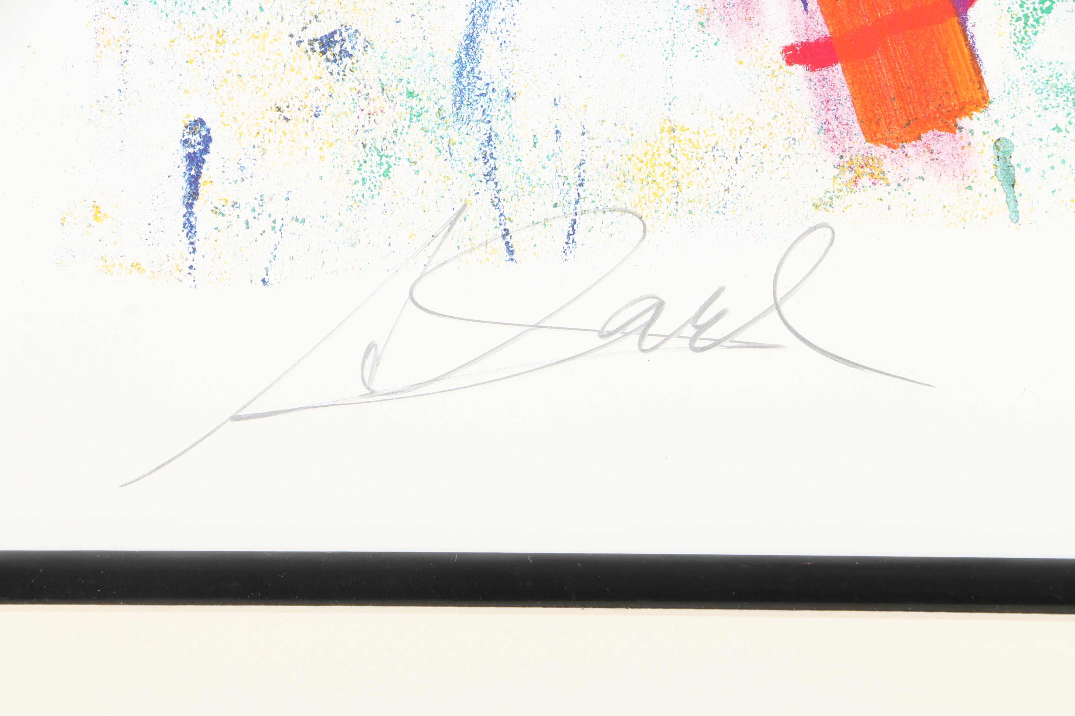 Hand-Embellished Offset Lithograph After Alfred Gockel