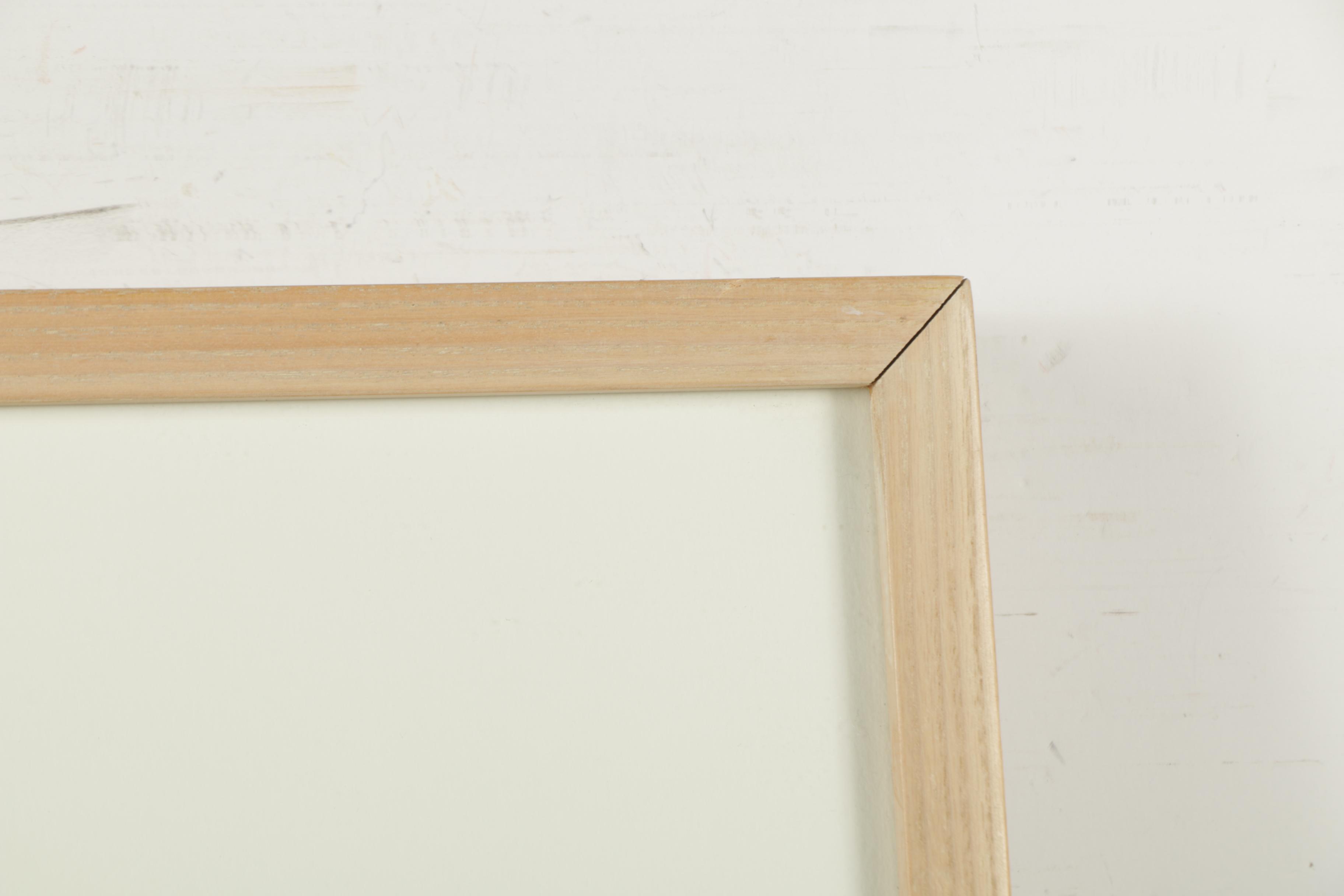 Oil Painting on Paper of a Forested Shoreline