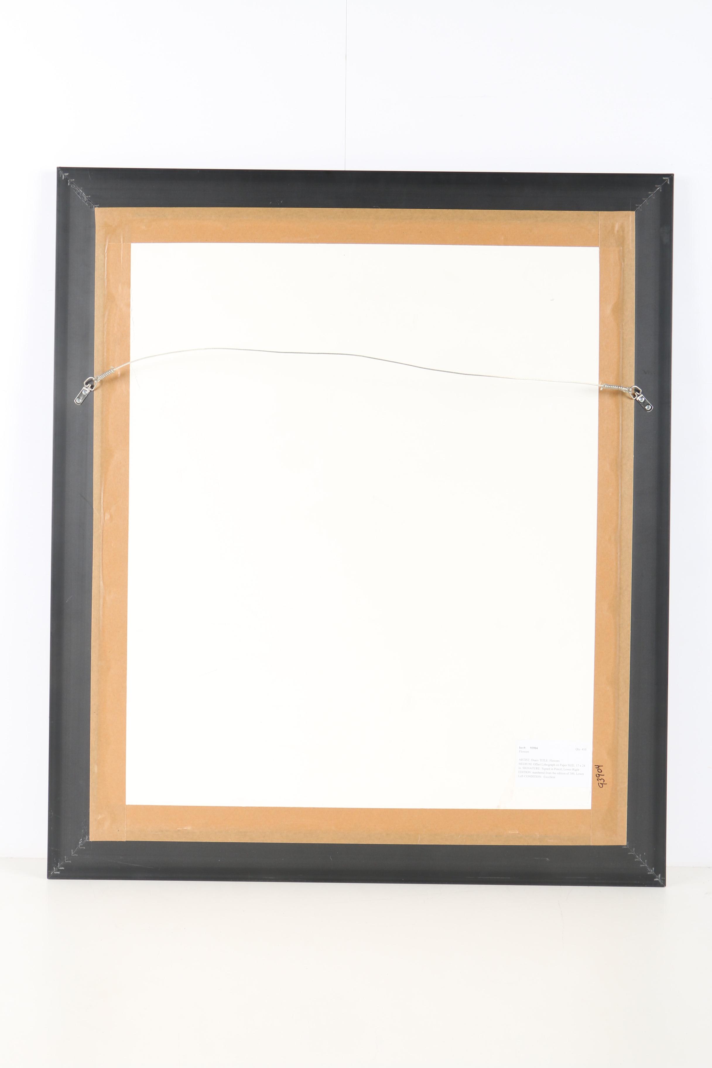 Duaiv Limited Edition Offset Lithograph on Paper "Flowers"