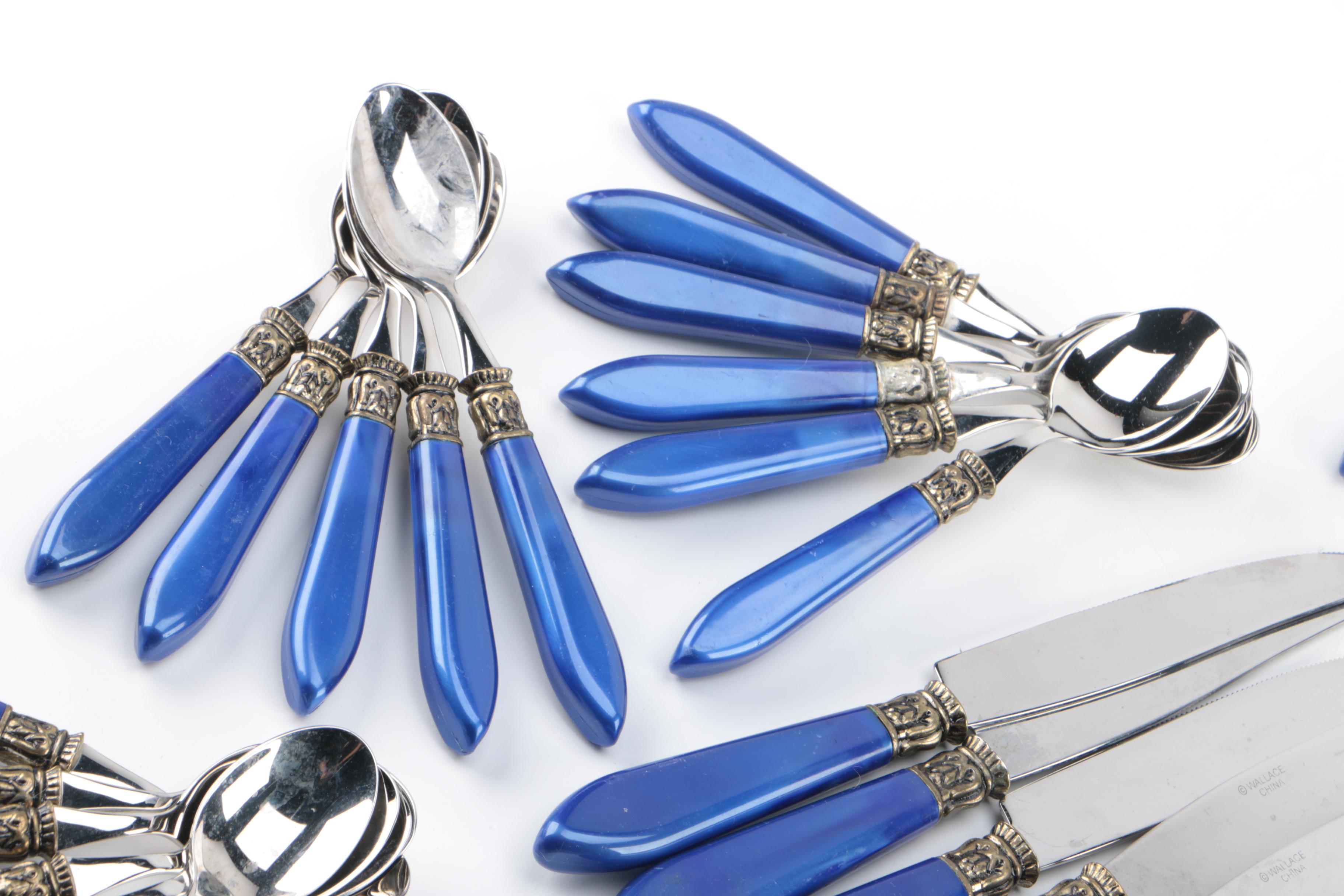 Wallace Blue Acrylic Handled Stainless Steel Flatware