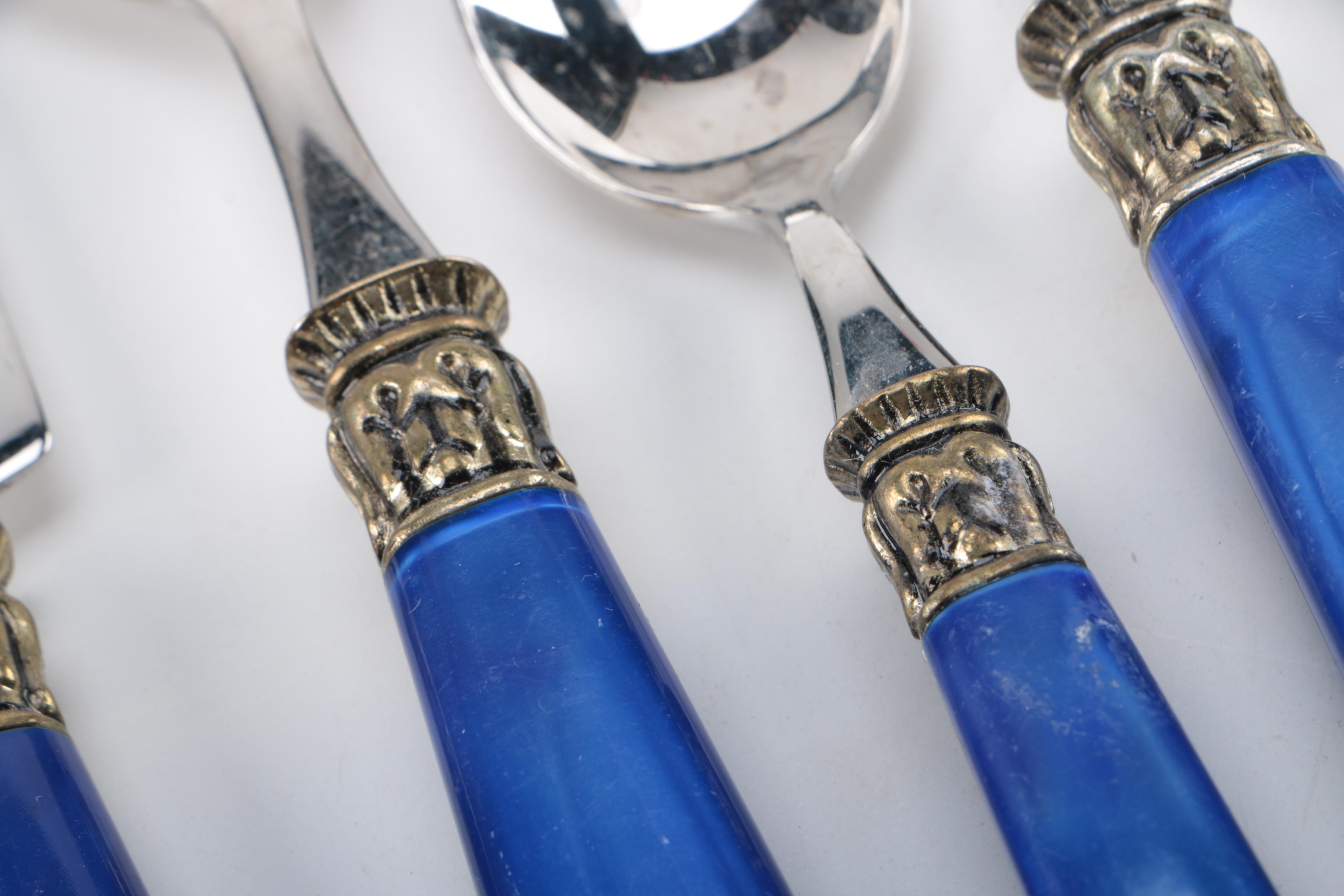 Wallace Blue Acrylic Handled Stainless Steel Flatware