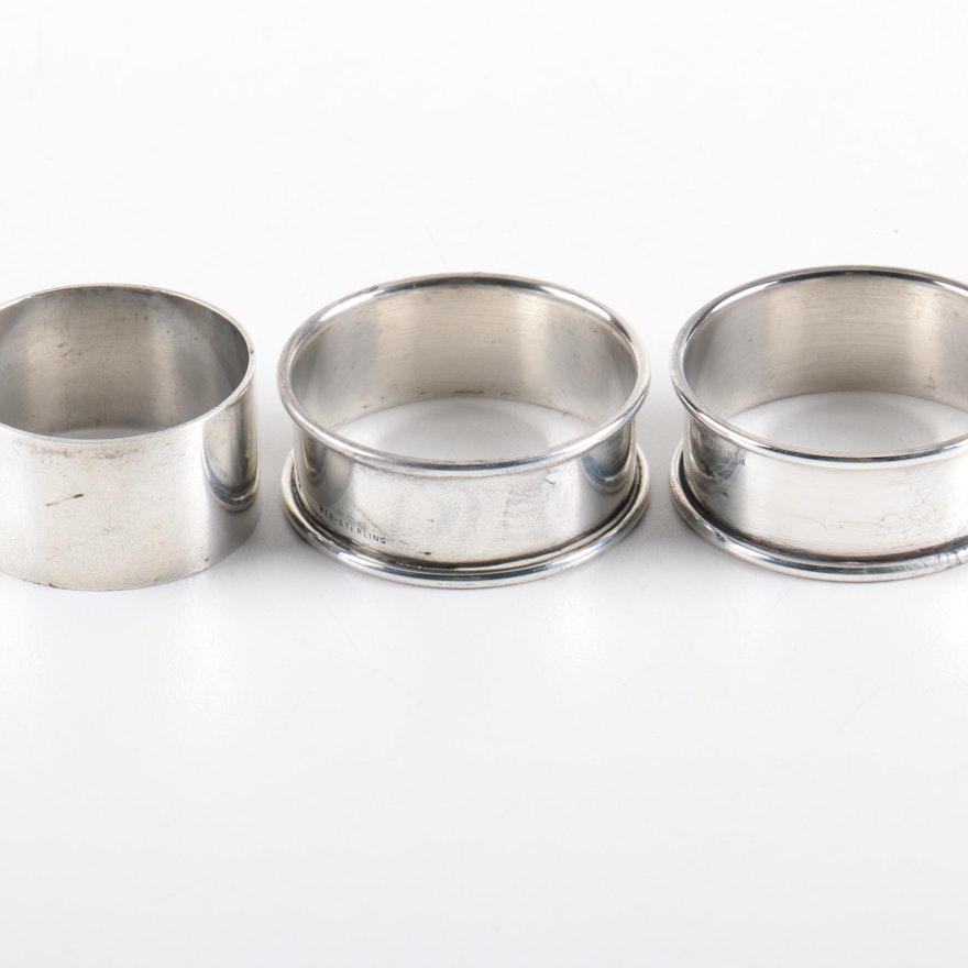 1955 Kirk Stieff and Web Sterling Silver Napkin Rings