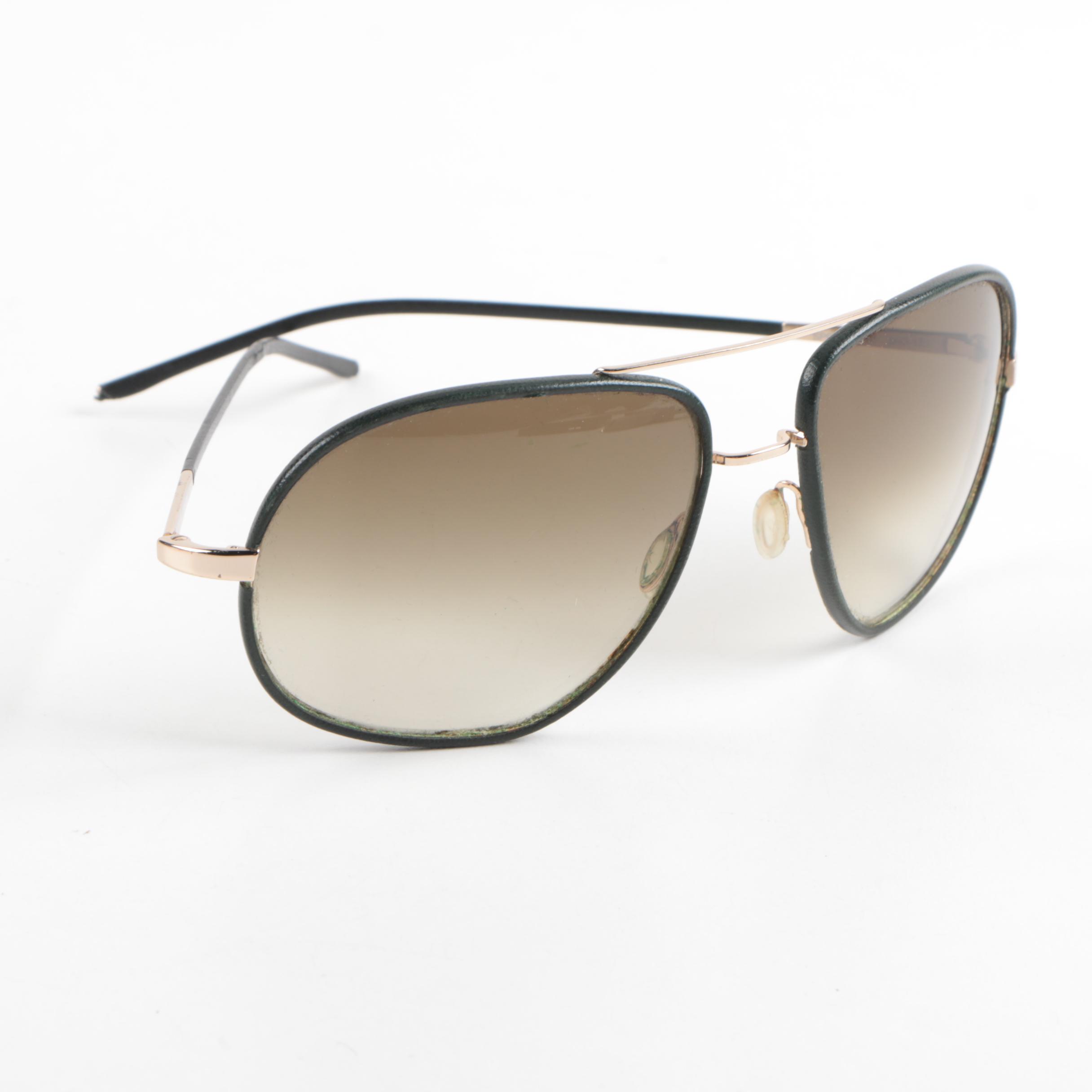 1990 Vintage Prada SPR 50B Aviator Sunglasses