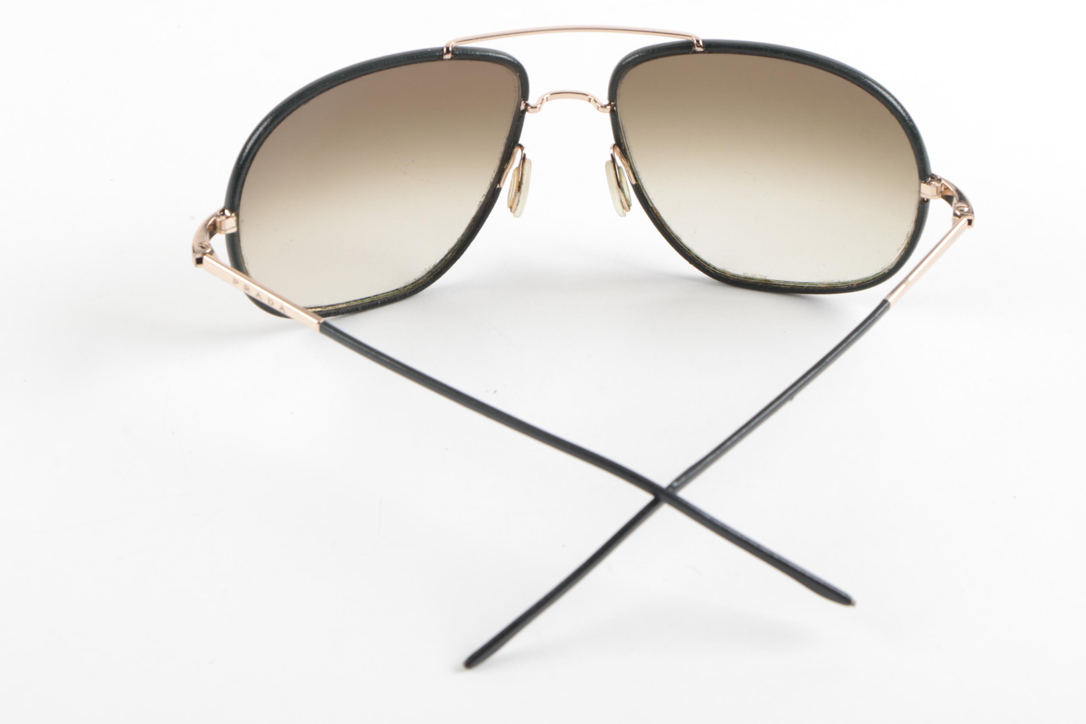 1990 Vintage Prada SPR 50B Aviator Sunglasses
