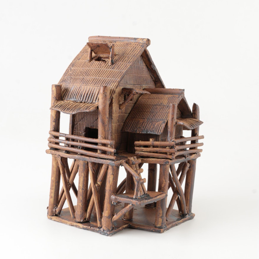 Miniature Wood Hut on Stilts