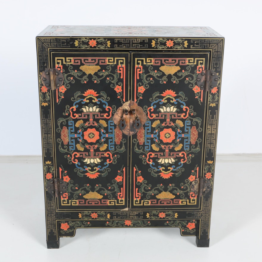 Lacquered Chinoiserie Cabinet
