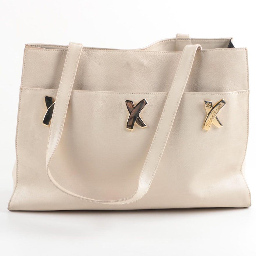 Paloma Picasso Beige Leather Shoulder Bag